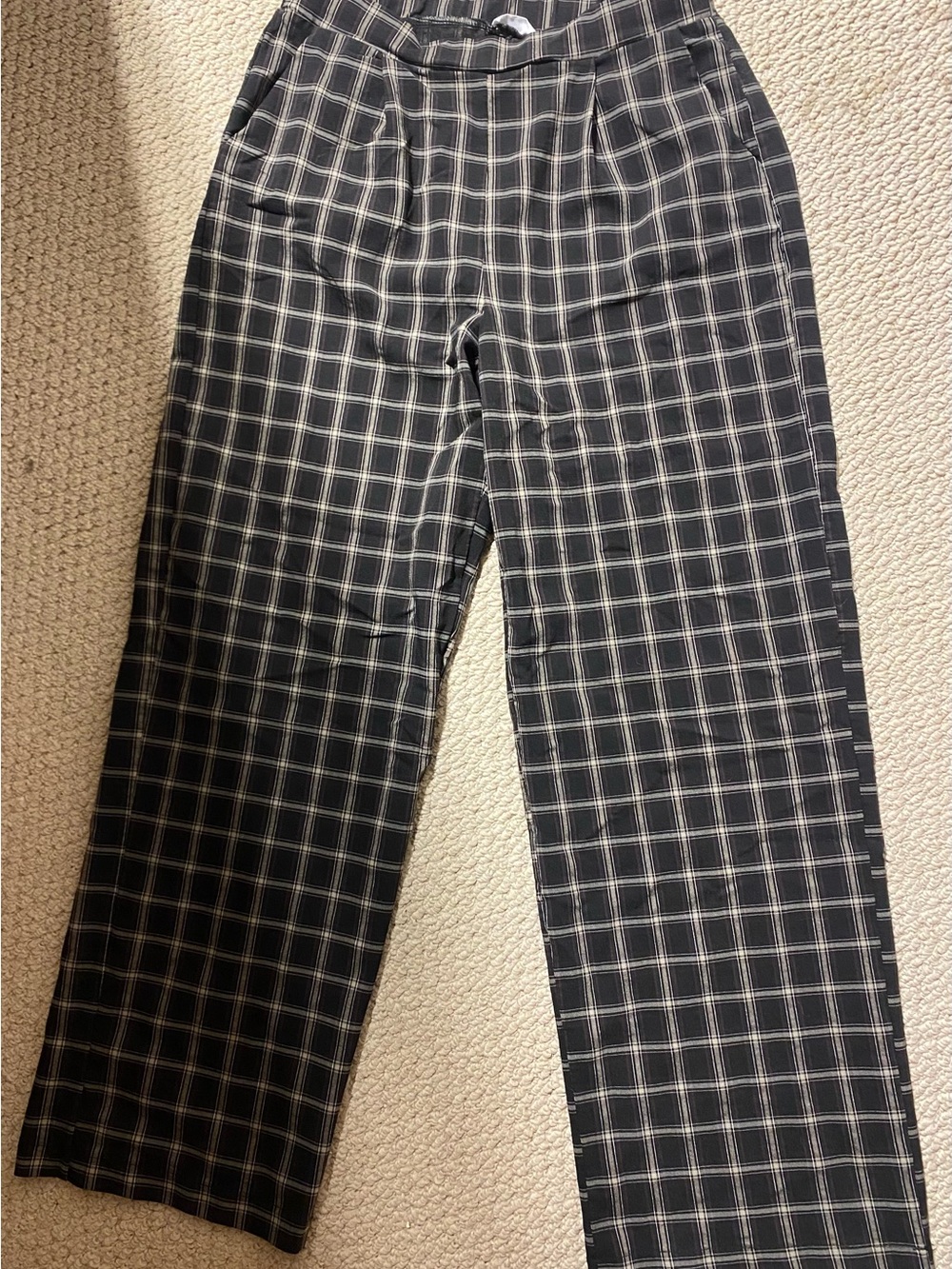 Ardene Black & White Plaid Chinos